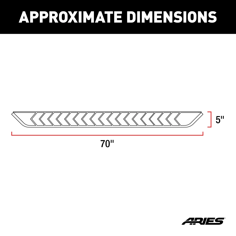 Aries 70-inch polished stainless running boards for 2013-2019 Ford Escape