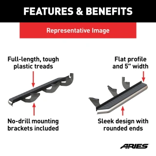 Aries 70-inch polished stainless running boards for 2013-2019 Ford Escape