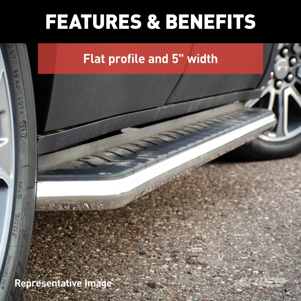 Aries 70-inch polished stainless running boards for 2013-2019 Ford Escape