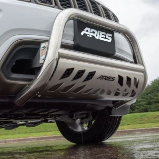 ARIES 35-3006 polished stainless steel 3-inch no-drill bull bar for Ford Super Duty
