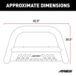 ARIES 35-3006 polished stainless steel 3-inch no-drill bull bar for Ford Super Duty