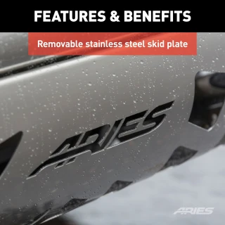 ARIES 35-3006 polished stainless steel 3-inch no-drill bull bar for Ford Super Duty