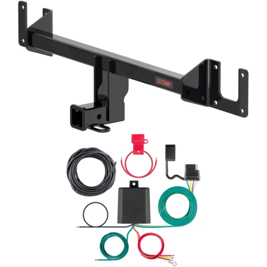 Curt Volkswagen ID. Buzz trailer hitch and 4-flat wiring bundle, Class 3 2 inch receiver kit
