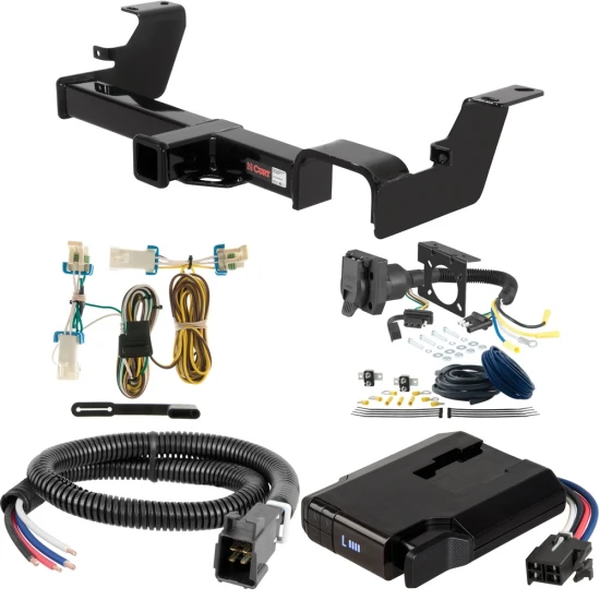 CURT towing bundle for Buick Rendezvous and Pontiac Aztek with hitch wiring and brake controller