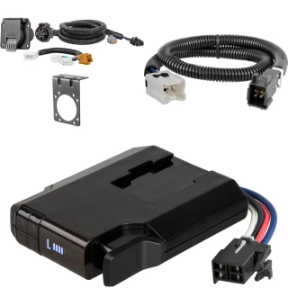 CURT Nissan Frontier Xterra Pathfinder Suzuki Equator 7-way trailer wiring and brake controller kit