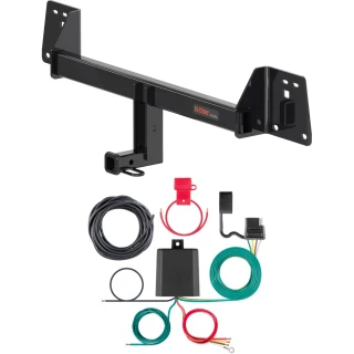Toyota Corolla Hatchback hitch and 4-flat wiring bundle with class 1 1-1/4 inch receiver