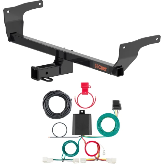 Toyota RAV4 class 3 trailer hitch and 4-flat wiring bundle with 2 inch receiver