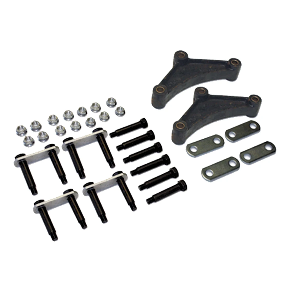 Lippert Replacement Trailer Axle AP Kit with shackle links, mounting hardware, and long equalizers