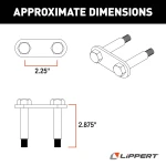 Lippert replacement shackle link assembly for RV trailer suspension