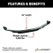 Lippert replacement RV trailer leaf spring, 24 inch, 2000 lbs capacity, exact-match for suspension systems