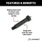 Replacement shoulder bolt with integrated zerk fitting, dimensions for axle hanger attachment