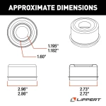 Lippert replacement dust cap for 7,000-8,000-lb axles, 2.72 inch diameter