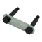 Replacement shackle link assembly for RV trailer suspension with bolts and link plate