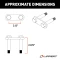 Replacement shackle link assembly for RV trailer suspension with bolts and link plate