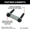 Replacement shackle link assembly for RV trailer suspension with bolts and link plate