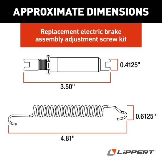 Lippert replacement adjustment screw kit for RV trailer brakes