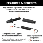 Lippert replacement adjustment screw kit for RV trailer brakes