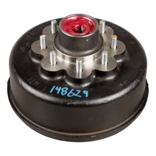 Lippert brake drum hub assembly with 8 on 6.5 bolt pattern for 8,000-lb axle
