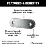 Heavy-duty replacement shackle link with bolts for RV trailer suspension system