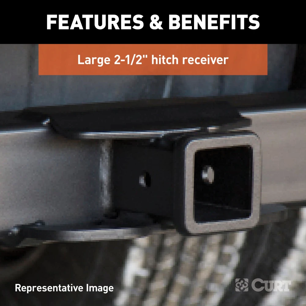 CURT weld on trailer hitch receiver with adjustable fit for trucks and SUVs, corrosion-resistant finish