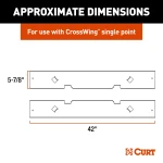 CURT CrossWing 5th wheel hitch supports for truck bed protection