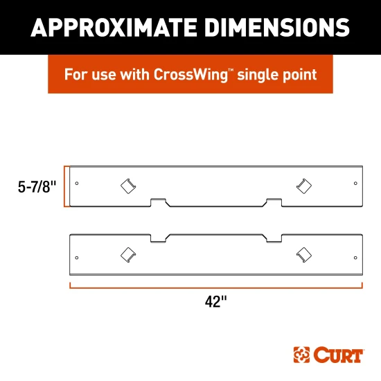 CURT CrossWing 5th wheel hitch supports for truck bed protection