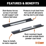 CURT CrossWing 5th wheel hitch supports for truck bed protection