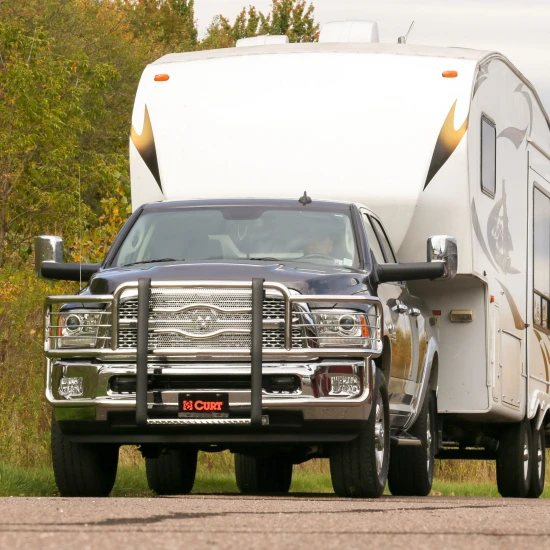 CURT universal 5th wheel brackets providing a secure mounting point for hitch installation