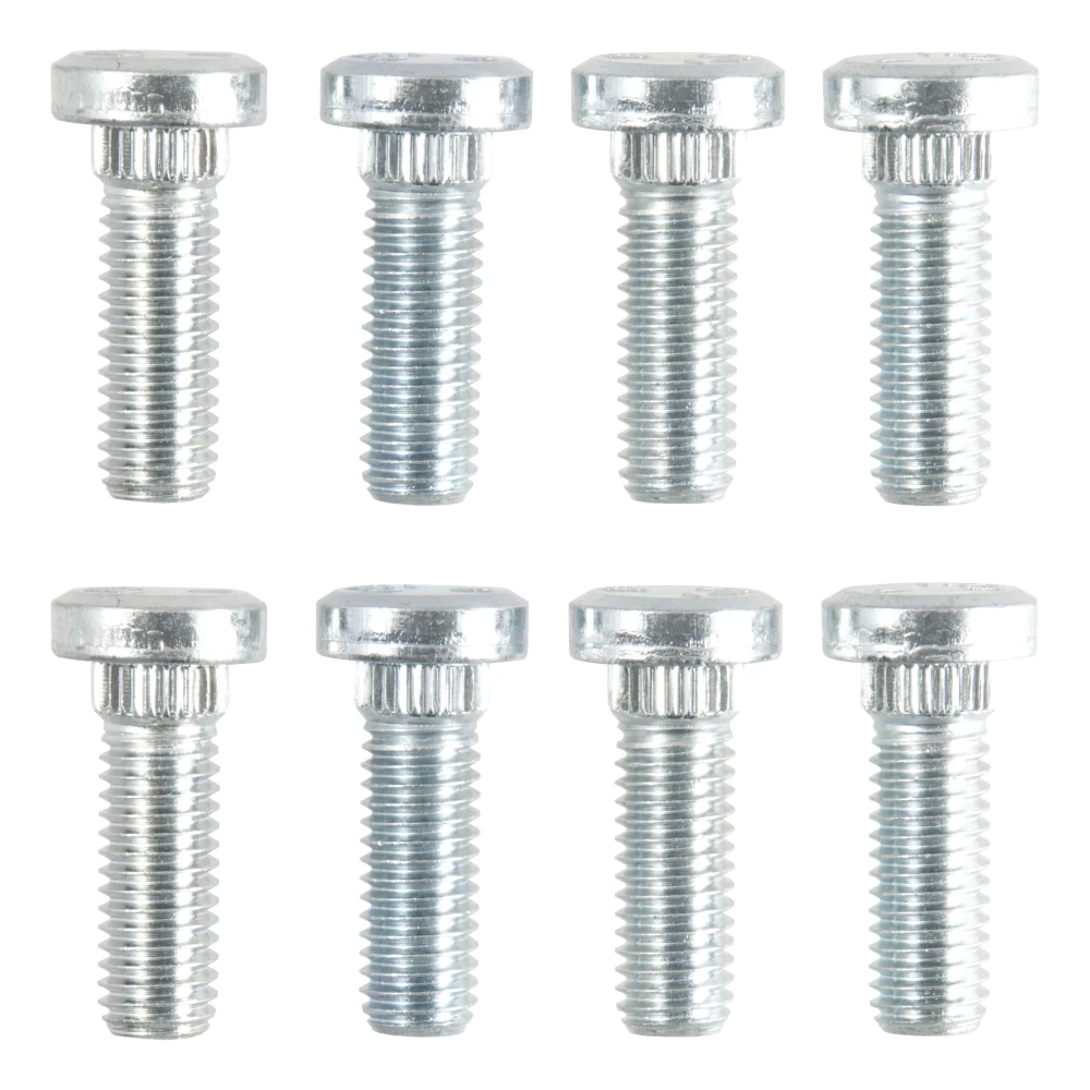 Set of eight CURT 5th wheel mounting bolts with zinc finish for trailer hitch installation