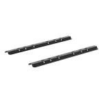 Gloss black CURT 5th wheel base rails for universal trailer fitment