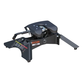 CURT A25 5th wheel hitch with cast yoke and poly-torsion inserts for smooth towing.