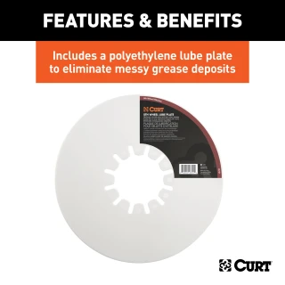 CURT A25 5th wheel hitch with easy installation and patented cast yoke for stable and quiet towing