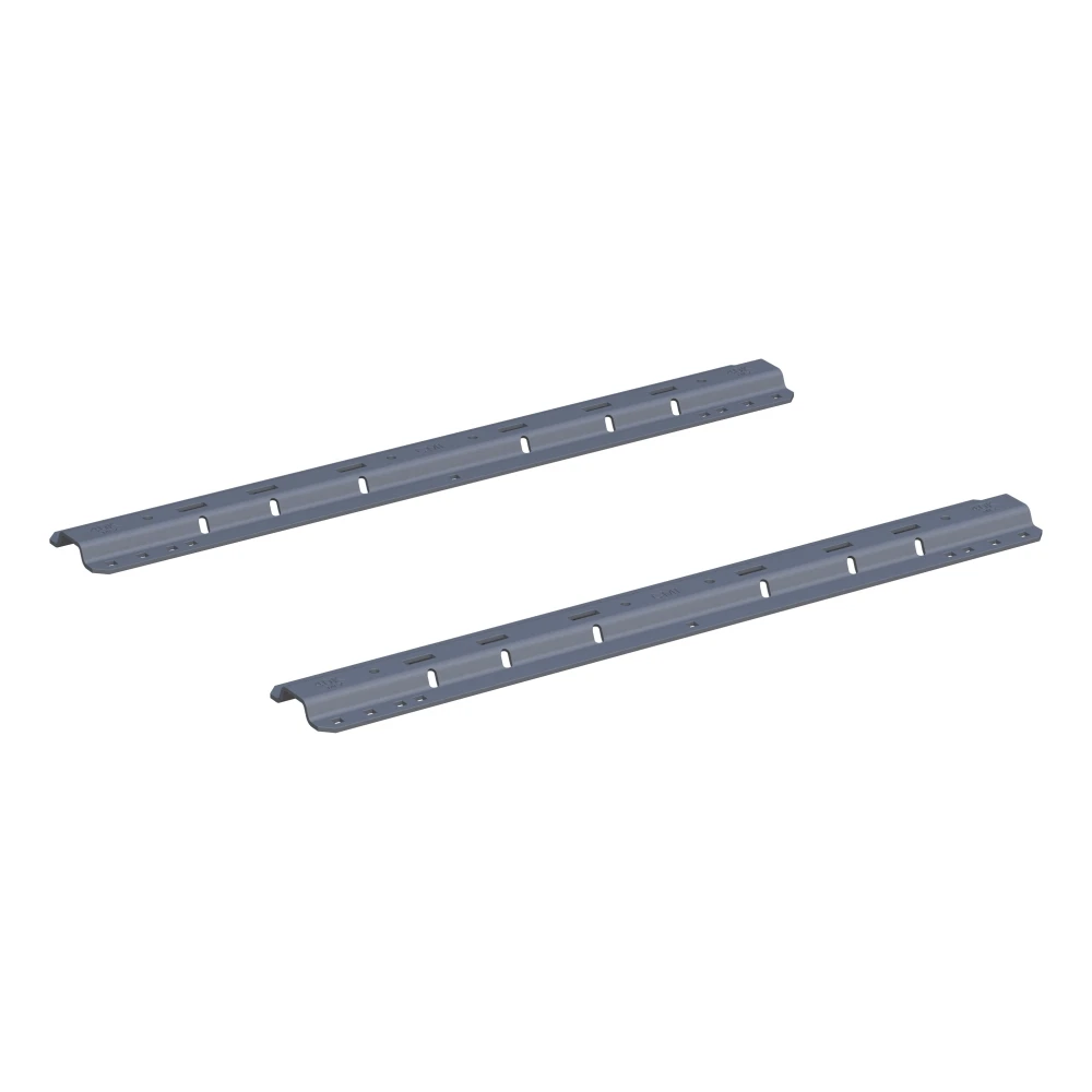 CURT 5th Wheel Base Rails provide universal fit and durable finish, rated for 40,000 lbs gross trailer weight.