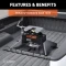 CURT adapter plate converting gooseneck hitch to 5th wheel rails, supports up to 20K lbs.