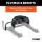 CURT E16 5th wheel hitch with dual-pivoting head and anti-rattle skid plate