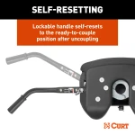 CURT A20 5th wheel hitch with S20 slider, offering smooth, quiet towing.