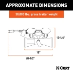 CURT A30 5th wheel hitch with cast yoke and black carbide finish