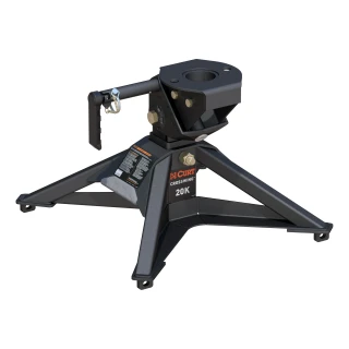 CrossWing 5th wheel hitch featuring ShockDrop technology and a lightweight, durable steel frame.