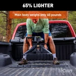 CrossWing 5th wheel hitch featuring ShockDrop technology and a lightweight, durable steel frame.