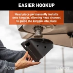 CrossWing 5th wheel hitch featuring ShockDrop technology and a lightweight, durable steel frame.