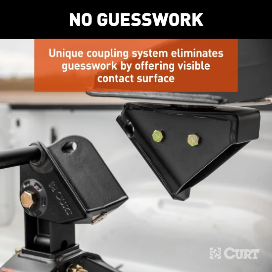 CrossWing 5th wheel hitch featuring ShockDrop technology and a lightweight, durable steel frame.