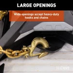 5th wheel safety chain anchor assembly with gooseneck anchor plate for secure truck and trailer connection