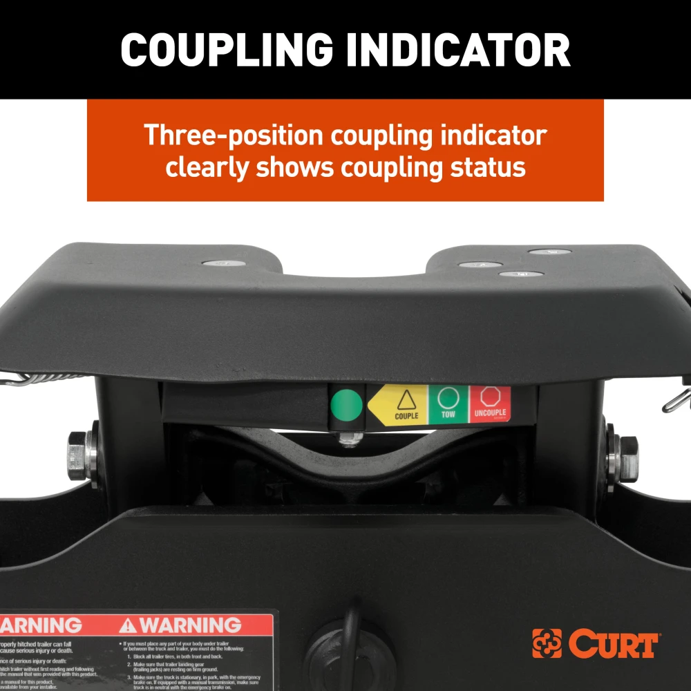 CURT A20 5th wheel hitch with S20 slider, ideal for smooth and quiet towing