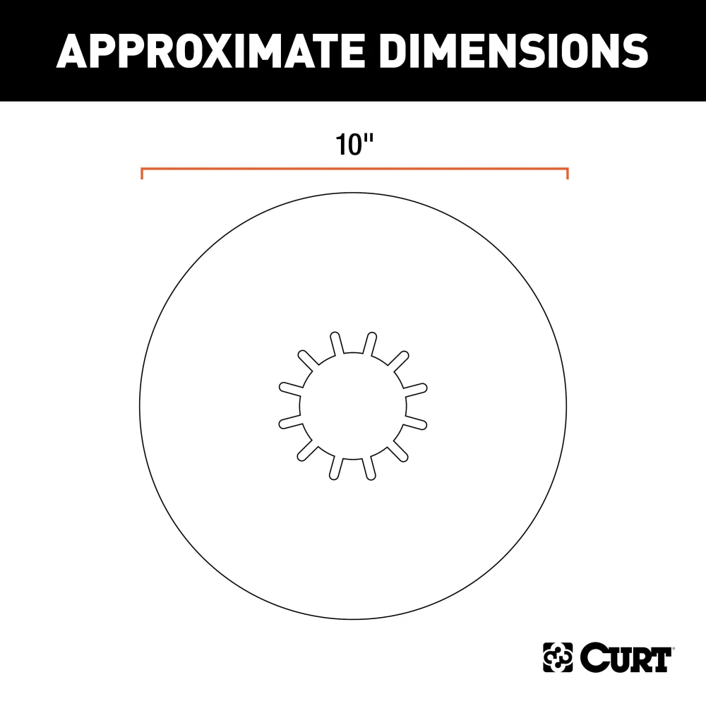 CURT lube plate on kingpin, protecting 5th wheel hitch from wear and grease