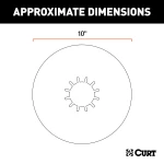 CURT lube plate on kingpin, protecting 5th wheel hitch from wear and grease