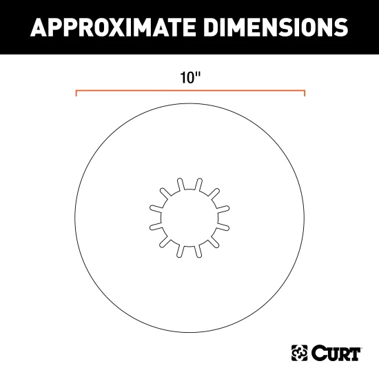 CURT lube plate on kingpin, protecting 5th wheel hitch from wear and grease