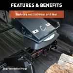 CURT lube plate on kingpin, protecting 5th wheel hitch from wear and grease