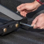 Set of four replacement 5th wheel pins and clips with yellow zinc finish for secure hitch mounting