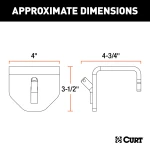 CURT weight distribution hitch showcasing clamp-on brackets and durable powder coat finish for trailers