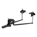 CURT Round Bar Weight Distribution Hitch with Integrated Lubrication 6000 lbs Capacity 2 Inch Shank 17050